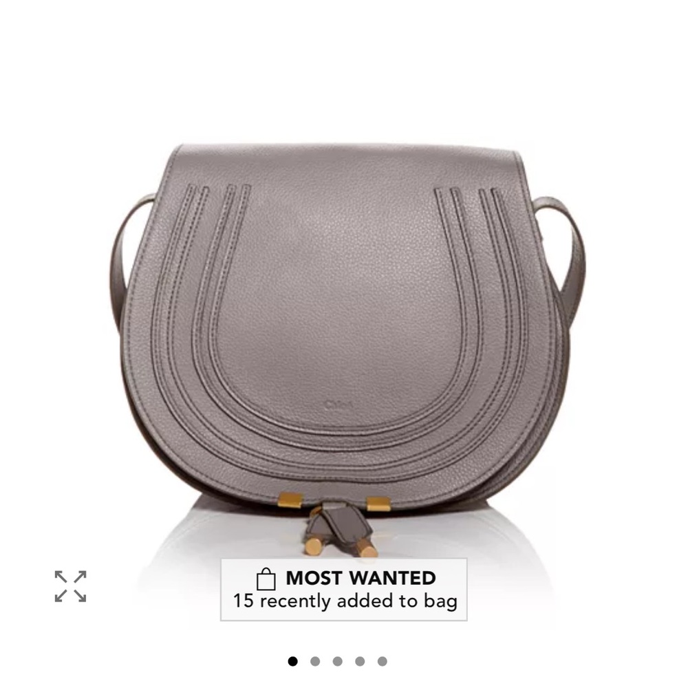 Chloe Taupe Leather Crossbody Bag
